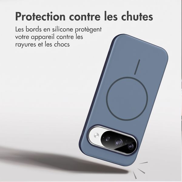 imoshion Coque arrière Color avec Thin MagSafe Ring Google Pixel 9 / 9 Pro - Bleu foncé