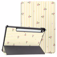 imoshion Coque tablette Design Trifold Samsung Galaxy Tab S9 11.0 pouces / S10 Lite / S10 FE / S9 FE 10.9 pouces - Garden Stripes