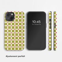 Selencia Coque arrière Vivid avec MagSafe Apple iPhone 13 - Check This Olive