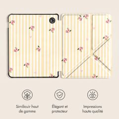 imoshion Étui de liseuse portefeuille design Pliable Kobo Libra Colour - Garden Stripes