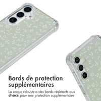 imoshion Coque Design avec cordon Samsung Galaxy A15 (5G) - Smoke Green Flowers