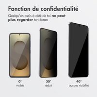 Accezz Protection d'écran en verre trempé avec filtre de confidentialité + Applicateur Samsung Galaxy S25 Ultra