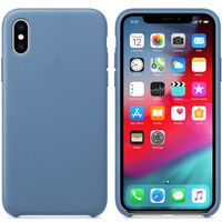 Apple Coque Leather Apple iPhone Xs - Cornflower