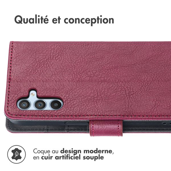 imoshion Étui de télephone portefeuille de luxe Samsung Galaxy A34 (5G) - Bordeaux