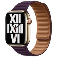 Apple Bracelet Leather Link Apple Watch | 38/40/41/42 mm - Taille S/M - Dark Cherry
