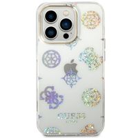 Guess Coque Peony Glitter Apple iPhone 14 Pro - Blanc