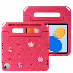 imoshion Coque kidsproof avec poupées amovibles Apple iPad 11 (2025) 11 pouces A16 / iPad 10 (2022) 10.9 pouces - Rose