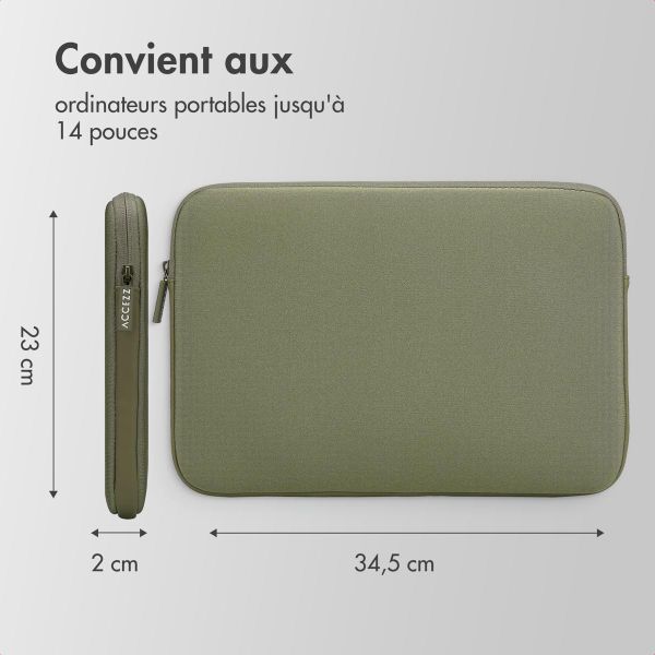 Accezz Pochette ordinateur 13-14 pouces - Vert