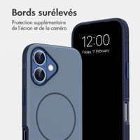 imoshion Coque arrière Color avec Thin MagSafe Ring Apple iPhone 16 - Bleu foncé