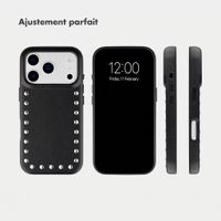 Selencia Coque arrière Studs avec MagSafe Apple iPhone 17 Pro - Velvet Black