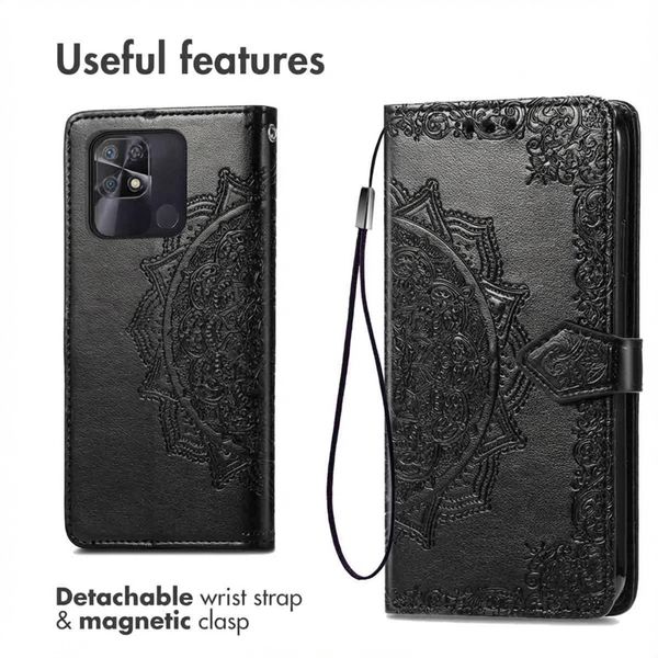 imoshion Etui de télephone Mandala Xiaomi Redmi 10C - Noir