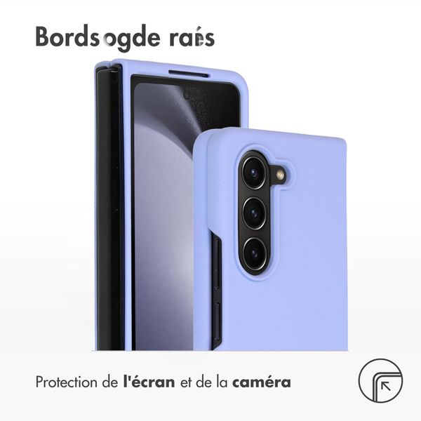 Accezz Coque Liquid Silicone Samsung Galaxy Z Fold 5 - Violet
