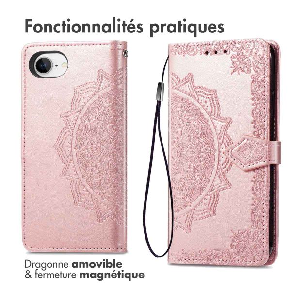 imoshion Etui de télephone Mandala Apple iPhone 17e / 16e - Rose Doré