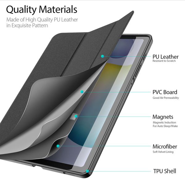 Dux Ducis Coque tablette Domo Samsung Galaxy Tab S6 Lite (2020/2022/2024)  - Noir