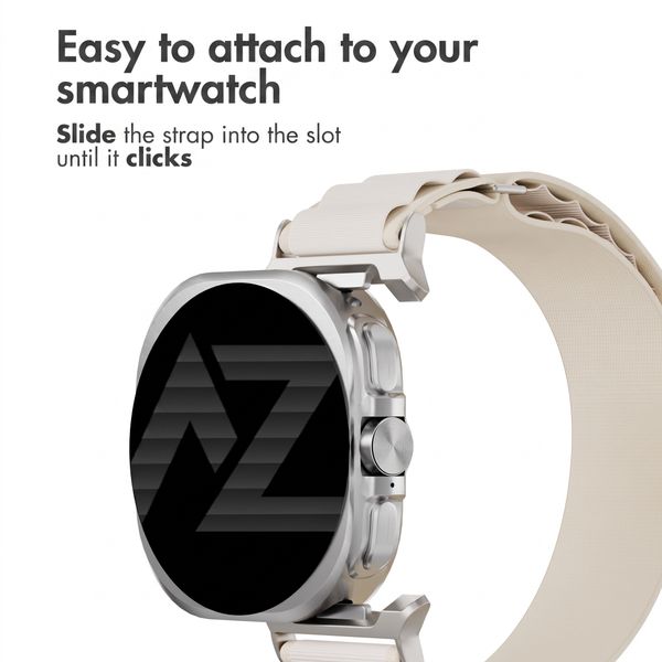 Accezz Bracelet en nylon Alpine Samsung Galaxy Watch Ultra 2 (2026) / Ultra (2024/2025) - Lumière stellaire