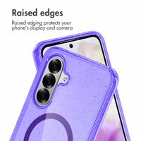 imoshion Coque Pailletée avec MagSafe Samsung Galaxy A56 - Paillettes Violet