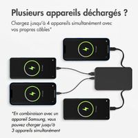 Accezz Powerbank 10 000 mAh avec câbles intégrés - Noir