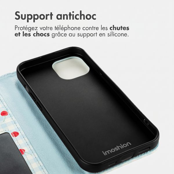 imoshion Étui de télephone portefeuille Design Apple iPhone 15 - Cherry Check