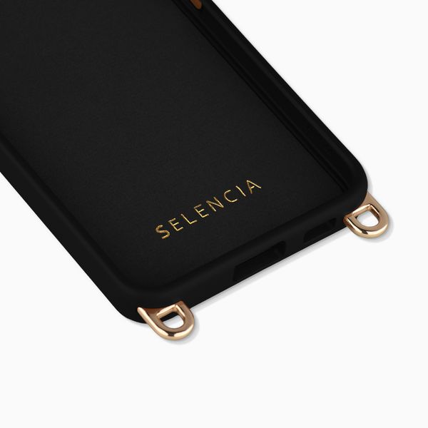Selencia Coque arrière Rivièra avec MagSafe avec crochets amovibles Samsung Galaxy S25 / S24 - Velvet Black