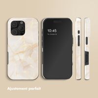Selencia Coque arrière Vivid avec MagSafe Apple iPhone 16 Pro - Golden Beige Marble
