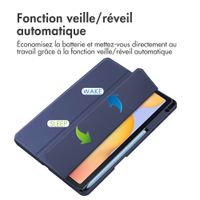imoshion Coque tablette rigide Trifold Samsung Galaxy Tab S6 Lite (2020/2022/2024)  - Bleu foncé