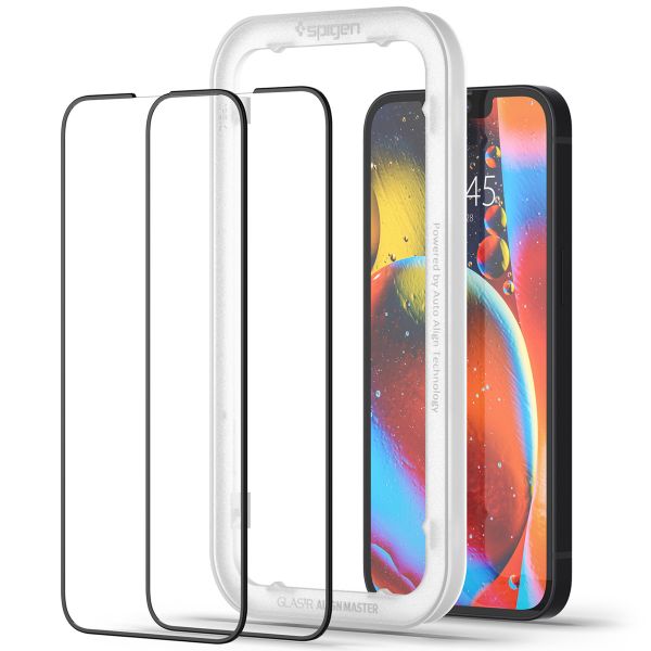 Spigen Protection d'écran en verre trempé AlignMaster Cover Apple iPhone 13 / 13 Pro