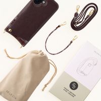 Selencia Coque de télephone Nova avec cordon et porte-cartes Apple iPhone 17 - Checks