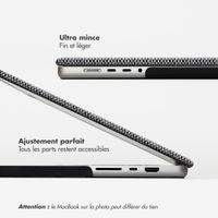 Selencia Coque tissée Apple MacBook Pro 13 pouces (2020 / 2022) - Gris