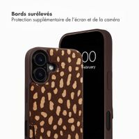 Selencia Nova coque arrière en cuir véritable avec porte-cartes Apple iPhone 17 - Fawn Chic