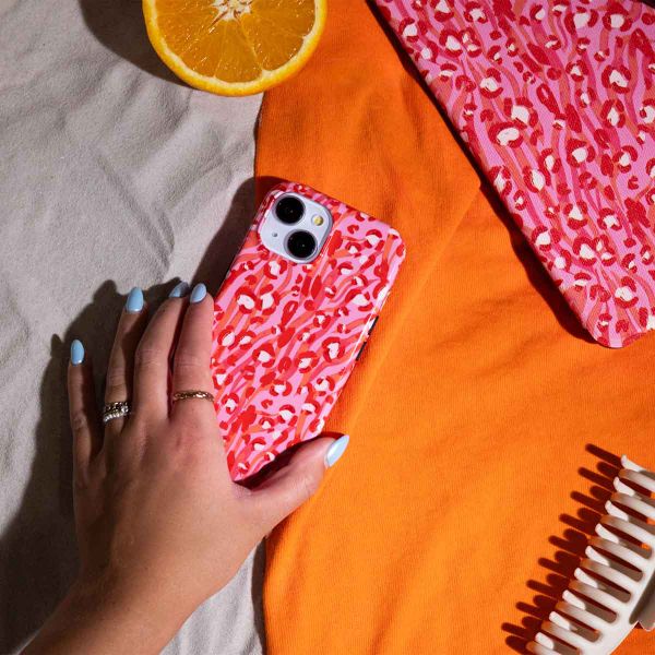 Selencia Coque arrière Vivid avec MagSafe Apple iPhone 15 - Wild Spots Lipstick