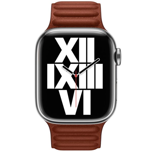 Apple Bracelet Leather Link Apple Watch | 38/40/41/42 mm - Taille S/M - Umber