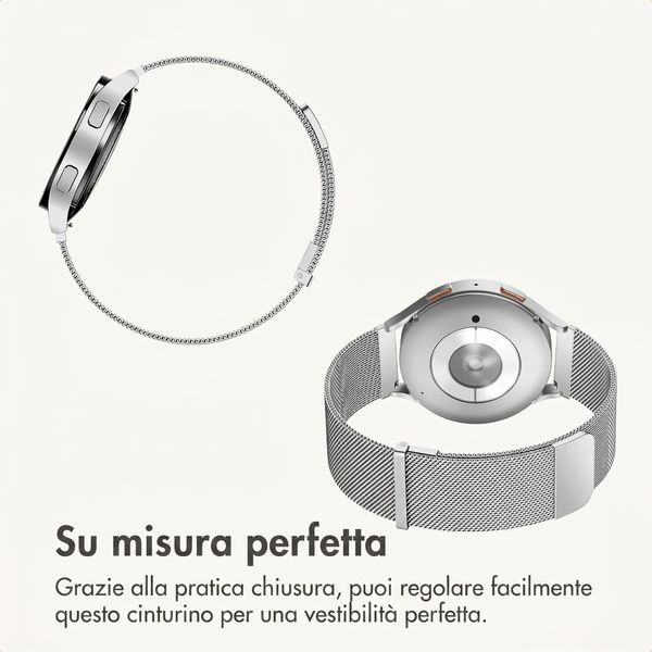 imoshion Bracelet magnétique milanais  - Connexion universelle 20 mm - Argent