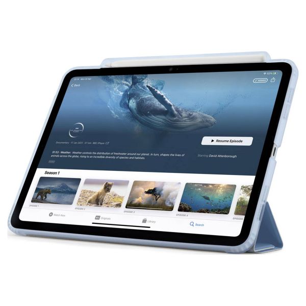 Pipetto Origami No3 Pencil Case Apple iPad Air 11 pouces (2026) M4 / (2025) M3 / (2024) M2 / Air 5 (2022) / Air 4 (2020) - Light Blue