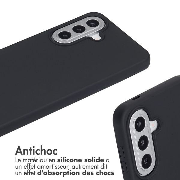 imoshion Coque en silicone avec cordon Samsung Galaxy A57 (5G) - Noir