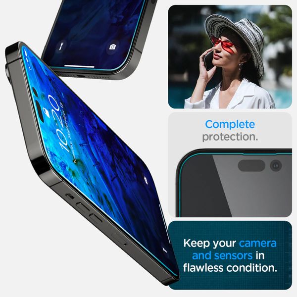 Spigen Protection d'écran en verre trempé GLAStR Fit 2 Paquets + Applicator Apple iPhone 14 Pro Max
