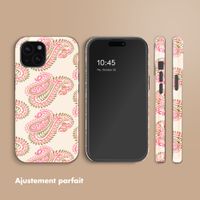 Selencia Coque arrière Vivid avec MagSafe Apple iPhone 15 - Paisley Blush