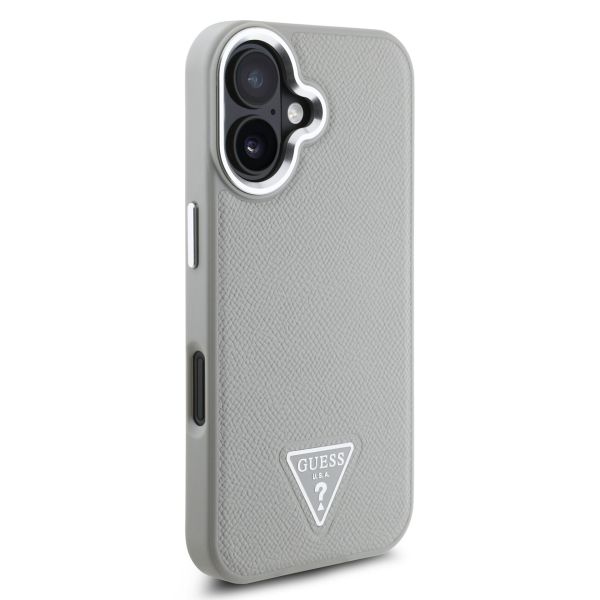 Guess Coque Grained Triangle MagSafe Apple iPhone 16 - Beige