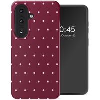Selencia Coque arrière Vivid avec MagSafe Samsung Galaxy S26 FE - Happy Dots Burgundy