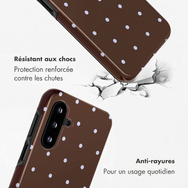 Selencia Coque arrière Vivid Samsung Galaxy A17 (5G) / (4G) - Happy Dots Chocolate