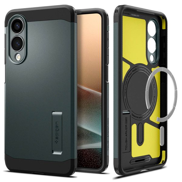 Spigen Coque Tough Armor MagSafe Samsung Galaxy S25 Edge - Abyss Green