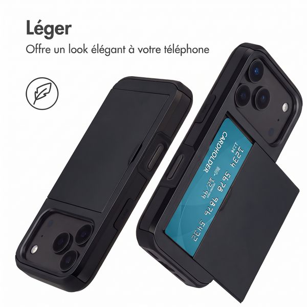 imoshion Coque arrière avec porte-cartes Apple iPhone 18 Pro / 17 Pro - Noir