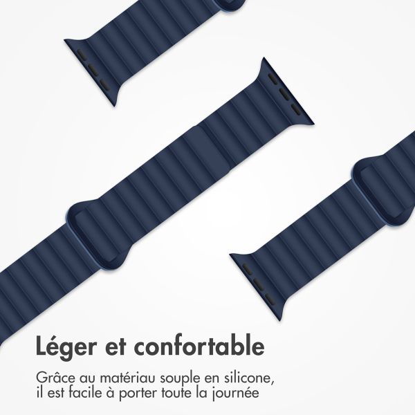 imoshion Bracelet en silicone magnétique Apple Watch | 38/40/41/42 mm - Bleu foncé