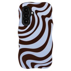 Selencia Coque arrière Vivid Wavy avec MagSafe Samsung Galaxy A37 (5G) - Dream Swirl Chocolate