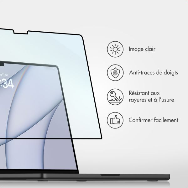 Accezz Protecteur d'écran en verre trempé l'Apple MacBook Pro 16 pouces (2021 / 2023 M3 / 2024 M4 / 2026 M5)