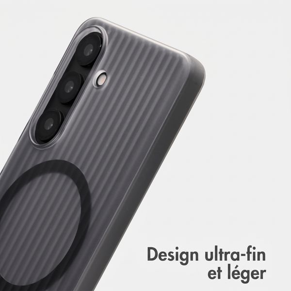 Accezz Coque arrière Lite avec MagSafe | Fluted | Samsung Galaxy S25 - Gris