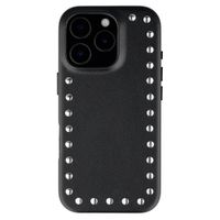 Selencia Coque arrière Studs avec MagSafe Apple iPhone 16 Pro - Velvet Black