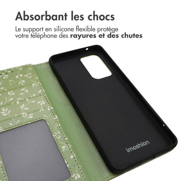 imoshion Étui de télephone portefeuille Design Samsung Galaxy A53 - Green Flowers