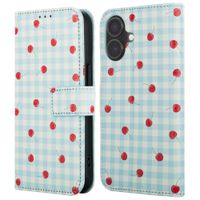 imoshion Étui de télephone portefeuille Design Apple iPhone 16 - Cherry Check