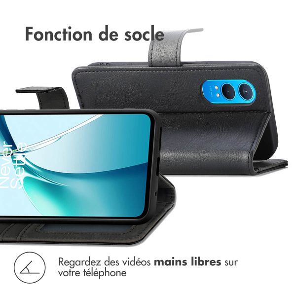 imoshion Étui de télephone portefeuille de luxe OnePlus Nord CE 4 Lite 5G - Noir