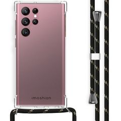 imoshion Coque arrière transparente avec cordon Samsung Galaxy S22 Ultra - Noir & Doré